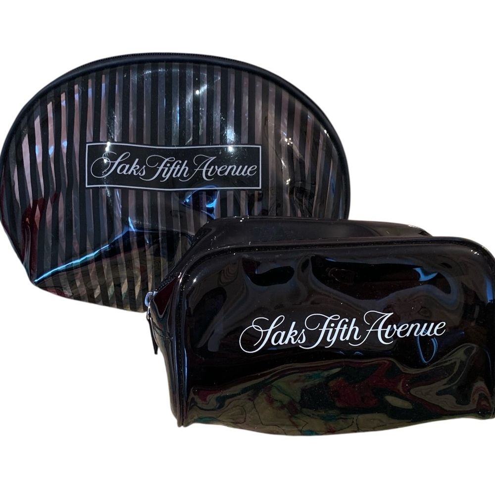 🔴SAKS FIFTH AVENUE COSMETICS BAGS!EXCELLENT CONDITION!